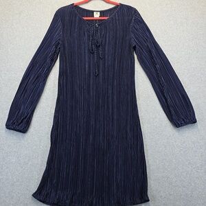 Wrapper Navy Blue Long Sleeve Dress NWT